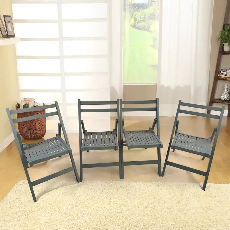 Set of 4 Foldable Wooden Special Event Chairs