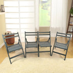 Set of 4 Foldable Wooden Special Event Chairs