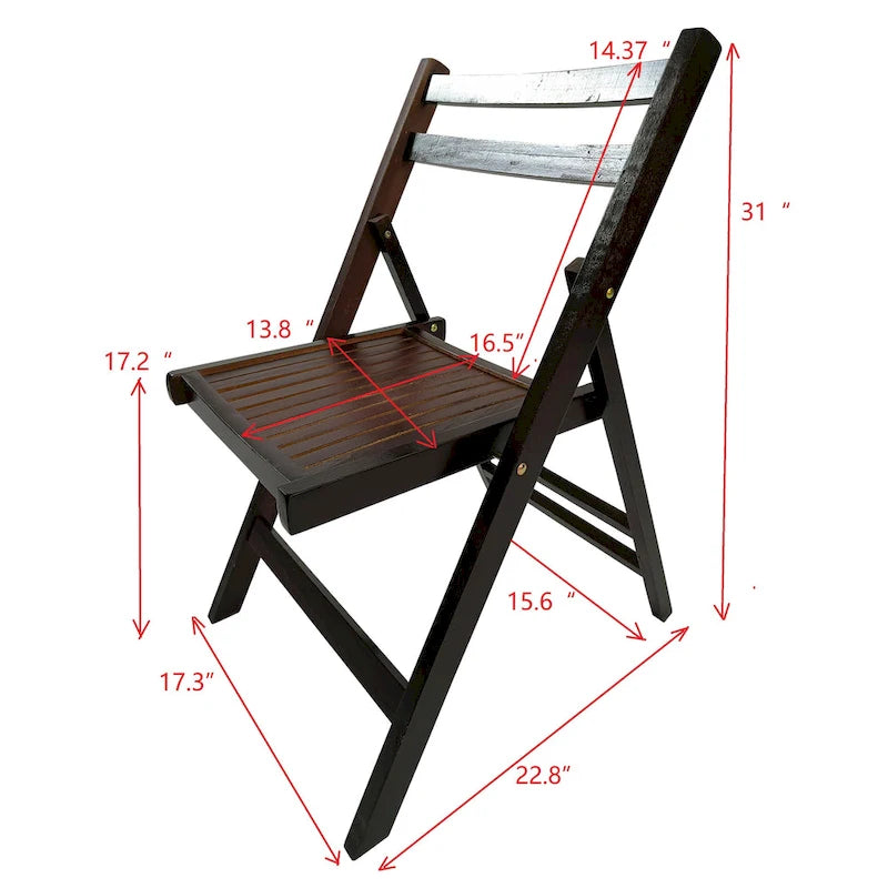 Set of 4 Foldable Wooden Special Event Chairs