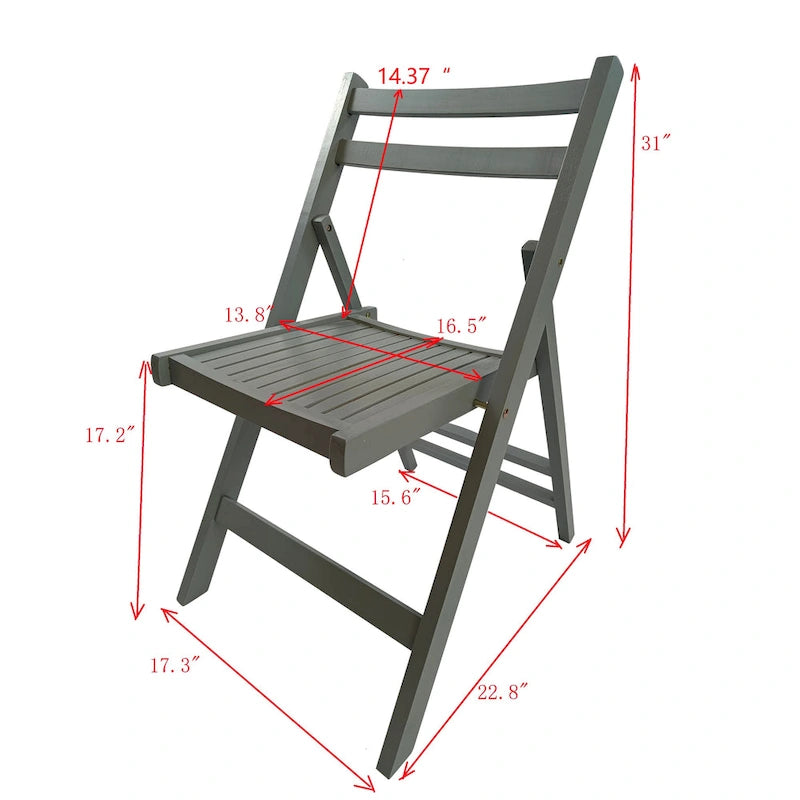 Set of 4 Foldable Wooden Special Event Chairs