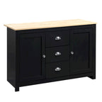 HOMCOM Kitchen Storage Sideboard with Adjustable Shelves, Dining Buffet Server Cabinet with 3 Drawers