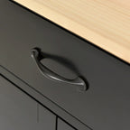 Kitchen Island Cart with Solid Wood Top