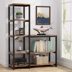 5-Tier L Shaped Kitchen Bakers Rack with Storage Shelf