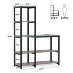 5-Tier L Shaped Kitchen Bakers Rack with Storage Shelf