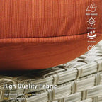 HOOOWOOO 5-piece Rattan Wicker High Back Patio Conversation Furniture Set