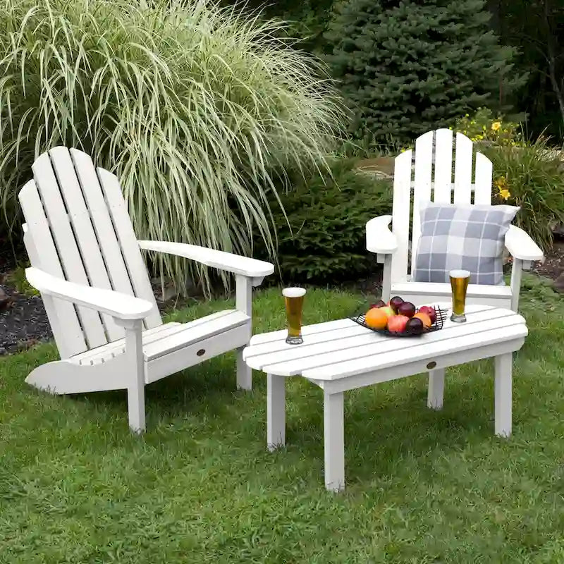 Highwood Classic Adirondack Chair Set with Coffee Table