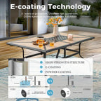 MAISON ARTS Spring Motion 7-piece Patio Dining Set