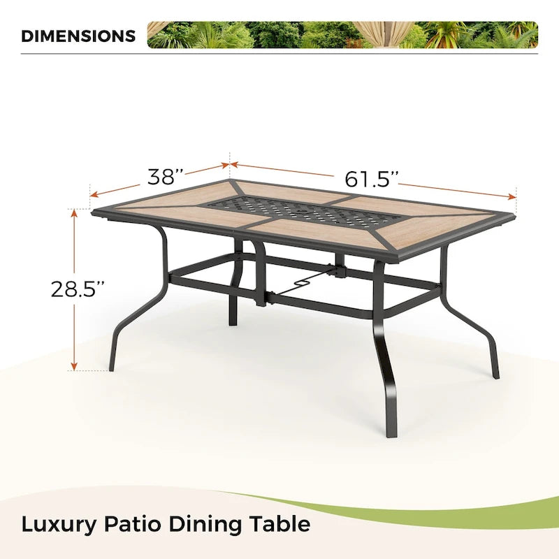 MAISON ARTS Spring Motion 7-piece Patio Dining Set