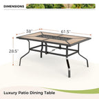 MAISON ARTS Spring Motion 7-piece Patio Dining Set