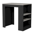 TUHOME Portree Kitchen Island with 3 Side Shelves