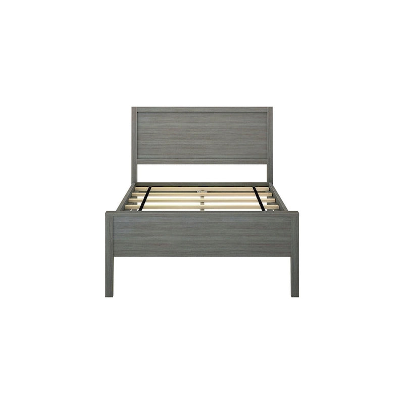 Twin-Size Bed with Panel Headboard