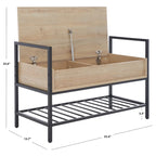 SAFAVIEH Polymnia Storage Bench - 35 W x 16 D x 24 H - 35Wx16Dx24H