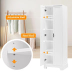 Storage Cabinet with Two Doors for Bathroom Office Adjustable Shelf MDF Board