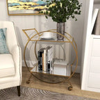Iron Contemporary Bar Cart 30 x 27 x 15