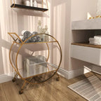 Iron Contemporary Bar Cart 30 x 27 x 15