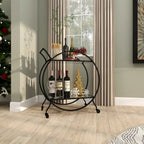 Iron Contemporary Bar Cart 30 x 27 x 15