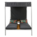 U_STYLE Outdoor Patio Sunbed Daybed with Cushions, Adjustable Seats