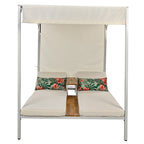 U_STYLE Outdoor Patio Sunbed Daybed with Cushions, Adjustable Seats