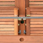 Amazonia Brown Rectangular Eucalyptus Wood Outdoor Dining Table with Extension - 79 in. L x 42 in. W x 30 in. H