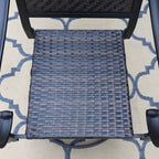 MAISON ARTS 7-piece Patio Dining Set, 6 Rattan Chairs with Cushion and 1 Table with Umbrella Hole - N/A