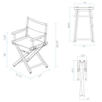 18 Director's Chair Honey Oak Frame-Congo BongoNatural - 21.75W x 17D x 33.75H