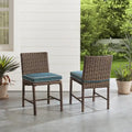 Crosley Bradenton 2Pc Outdoor Wicker Dining Chair Set