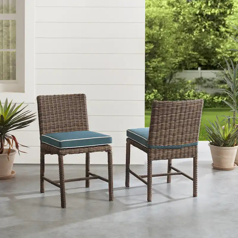 Crosley Bradenton 2Pc Outdoor Wicker Dining Chair Set