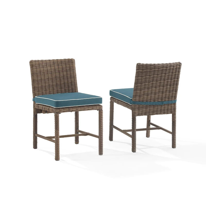 Crosley Bradenton 2Pc Outdoor Wicker Dining Chair Set