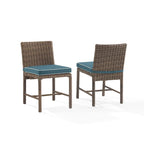 Crosley Bradenton 2Pc Outdoor Wicker Dining Chair Set