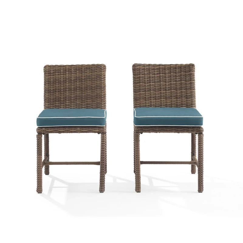 Crosley Bradenton 2Pc Outdoor Wicker Dining Chair Set