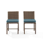 Crosley Bradenton 2Pc Outdoor Wicker Dining Chair Set