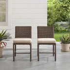 Crosley Bradenton 2Pc Outdoor Wicker Dining Chair Set