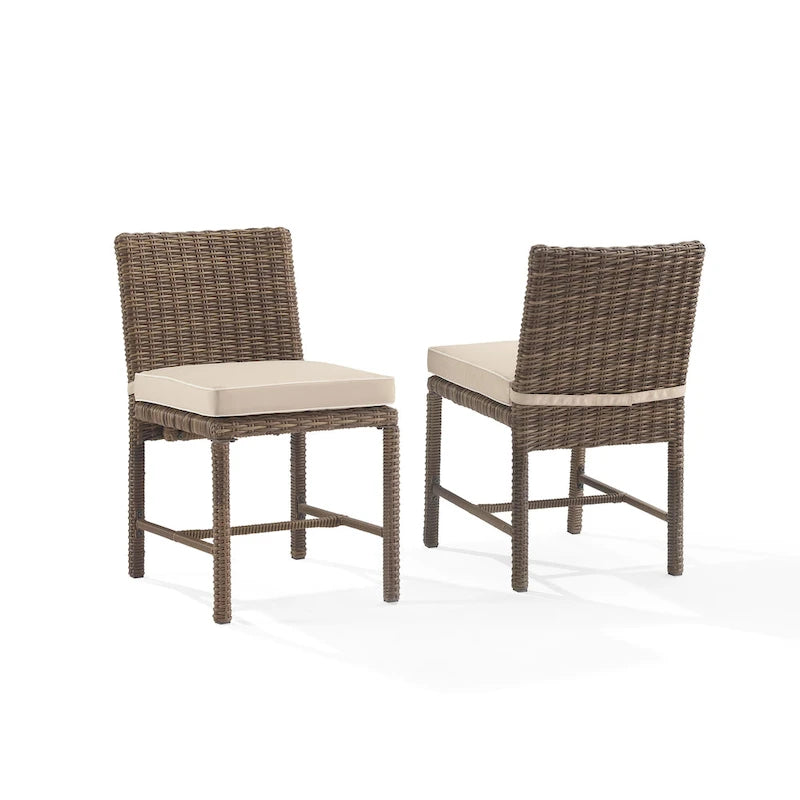 Crosley Bradenton 2Pc Outdoor Wicker Dining Chair Set