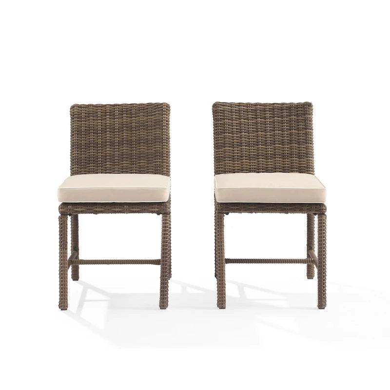 Crosley Bradenton 2Pc Outdoor Wicker Dining Chair Set