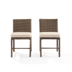 Crosley Bradenton 2Pc Outdoor Wicker Dining Chair Set