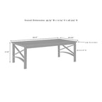 Crosley Kaplan 3Pc Outdoor Sofa Set - 119 W x 68.5 D x 32 H