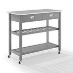 Crosley Chloe Stainless Steel Top Kitchen Island/Cart - 37H x 42W x 20D