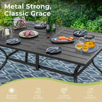 MAISON ARTS 7-Piece Metal Outdoor Patio Dining Set