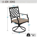 MAISON ARTS 7-Piece Metal Outdoor Patio Dining Set