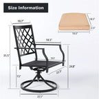 MAISON ARTS 7-Piece Metal Outdoor Patio Dining Set