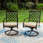 MAISON ARTS 7-Piece Metal Outdoor Patio Dining Set