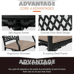 MAISON ARTS 7-Piece Metal Outdoor Patio Dining Set