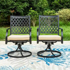 MAISON ARTS 7-Piece Metal Outdoor Patio Dining Set