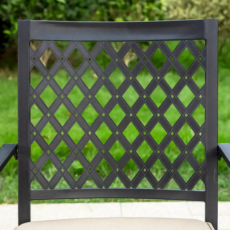 MAISON ARTS 7-Piece Metal Outdoor Patio Dining Set