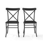 Crosley Astrid 2Pc Indoor/Outdoor Metal Dining Chair Set - 17.75dx19x34.88