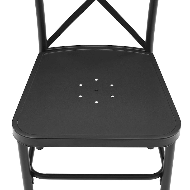 Crosley Astrid 2Pc Indoor/Outdoor Metal Dining Chair Set - 17.75dx19x34.88
