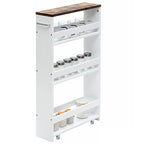 4 Tier Rolling Storage Trolley w/ Convenient Handle & Large Space