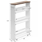 4 Tier Rolling Storage Trolley w/ Convenient Handle & Large Space