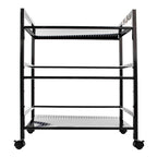 3-tier Rolling Black Utility Cart