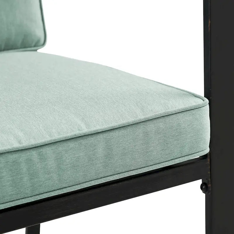 Crosley Kaplan 5-piece Oil-rubbed Bronze Green Cushions Outdoor Dining Set - 122W x 99D x 37H